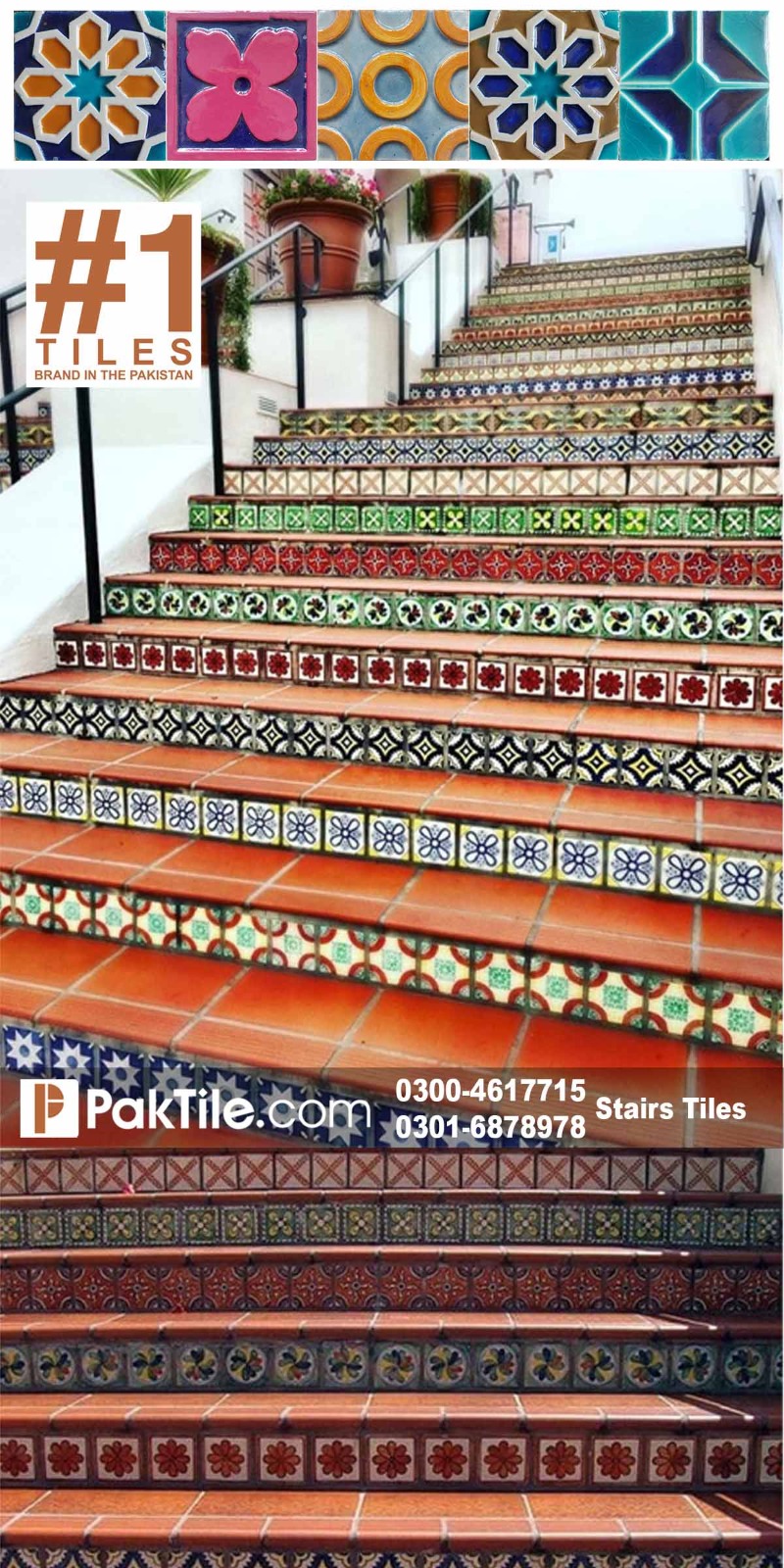 Stairs Wall Tiles Design